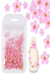 2gBag 3D fleur rose Nail Art bijoux taille mixte boule en acier fournitures pour accessoires professionnels bricolage manucure Design2556079