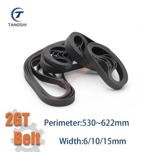 2GT 2MGT FLOST LOOP TIMING SYNCHRONE COURTER Longueur 530 540 550 554 556 558 562 570 578 586 600 604 ~ 622 mm GT2 Largeur de ceinture6 / 10/15 mm