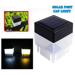 2in x 2in Solar patio lights Post Cap Light Square Solar Powered Pilier Lumière Pour Clôtures En Fer Forgé Cour Avant Cours Porte Aménagement Paysager Résidentiel