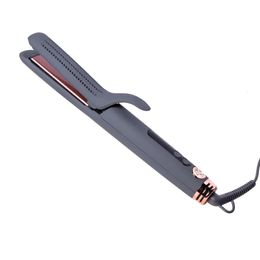 2in1 Céramique Tourmaline Grey Flat Fer Clainer Curling Styling Tool 240418