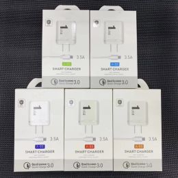 Kit de chargeur 2in1 Adaptateur de chargeur USB Ports USB + Micro USB Data Sync Câble pour téléphone mobile Samsung Huawei Xiaomii