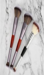 2in1 Foundation Brush met dubbele kop Oogschaduw Make-up kwasten Cosmetica tool2591362