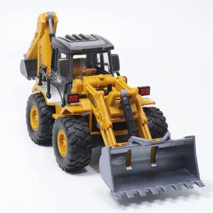 2in1 Engineering Diecast Set Toys for Boys Alloy Tractor Excavator Bulldozer Kids Truck Enfants Diecast Farm Vehicle Modèle Cadeau