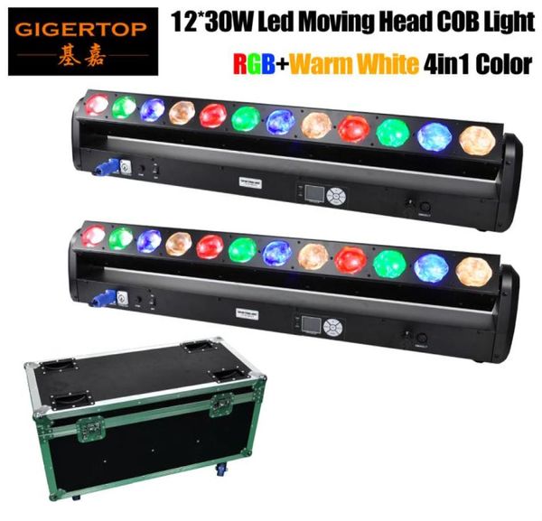 2in1 FlightCase Pack 12 x 30W RGB AMBER COLOR PIXEL LED MOTION POUR BOUR BOUR LEAU LETURE 1000 mm Longueur High Power COB DMX512 CONTRÔLE STA3712443