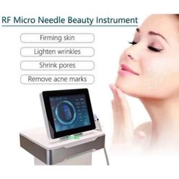 2in1 Fractionele RF Microneedling Machine Met Ijs Hamer Krimpen Poriën Acne Behandeling Striae Remover Microneedle Apparaat