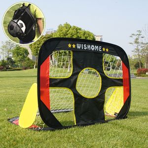 Filet de but de Football Pop-Up 2 en 1 pour enfants, ballon de taille 3, filet de but de Football Portable pour arrière-cour, petite porte de Football, jouets cadeaux pour enfants