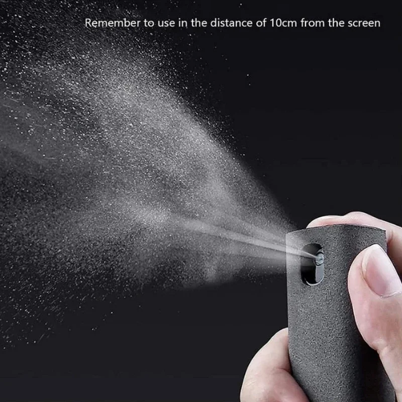 2in1 Mikrofaser -Screenreiniger Sprühflasche für Telefon iPad -Bildschirm Staub Entfernung sauberes Stoff Wischen Sie iPhone Reinigungsgläser ab wischen