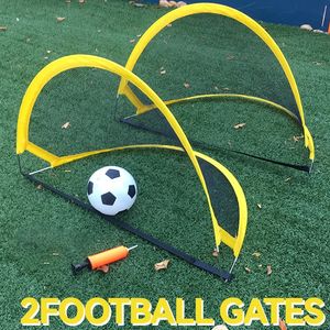 Filet de but de Football Portable 2 en 1, porte d'entraînement pliante pour enfants, jouet de Sport en plein air, pelouse, jardin, jouets pour parents et enfants 231225