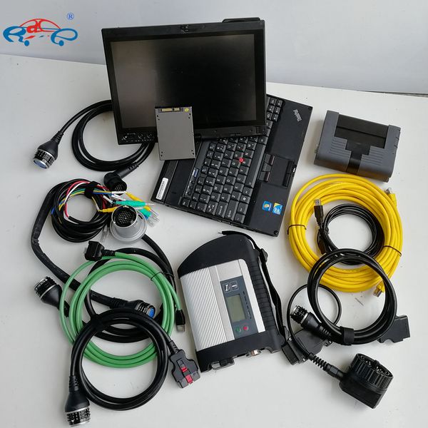 2in1 outils de diagnostic auto professionnel MB Star SD compact C4 ICOM A2 Diagnostic 1 To Cables SSD et ordinateur portable multiplexeur X220T I5 8G pour les voitures Mercedes BMW