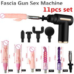 2in1 sexy Machine Muscle Massage Fascia Pistolet Jouets Femelle Masturbateur pour Femmes Hommes Vibrateur Gode Pénis Boutique