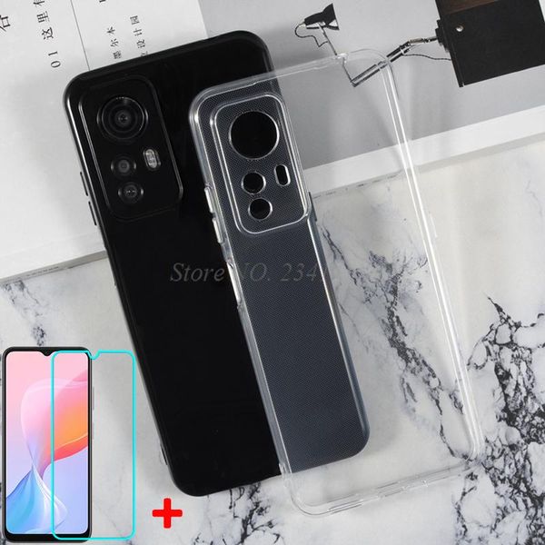 2in1 Verre trempée pour Blackview A85 Case de téléphone transparent Shell Caxe pour Pelicula Blackview A85 A 85 Soft TPU Couvercle