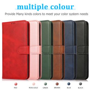 Fundas para teléfono tipo billetera para iPhone 14 13 12 11 Pro Max X XS XR 15 Plus 2 en 1 Funda con tapa de cuero de PU con textura de piel de becerro montada en el automóvil con ranuras para tarjetas