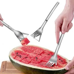 2in1 pastèque coupeur en acier inoxydable fruit couteau couteau couteau de naufracée de nouetter de nouetter