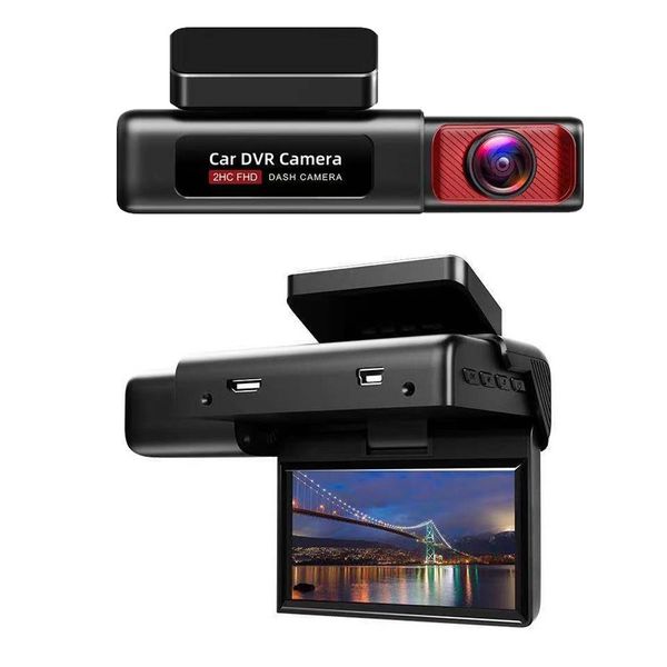 Grabadora de vídeo Dvr oculta 2K + 1080P, cámara de salpicadero HD 1080P, cámara Dvr para coche, grabación en bucle con Wifi, registro giratorio plegable DVR