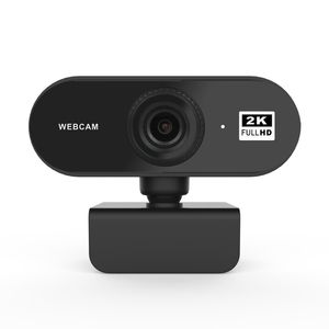 2K HD Webcam Mini ordinateur WebCamera Microphone intégré Prise USB Appel vidéo sans pilote Caméra Web PC portable