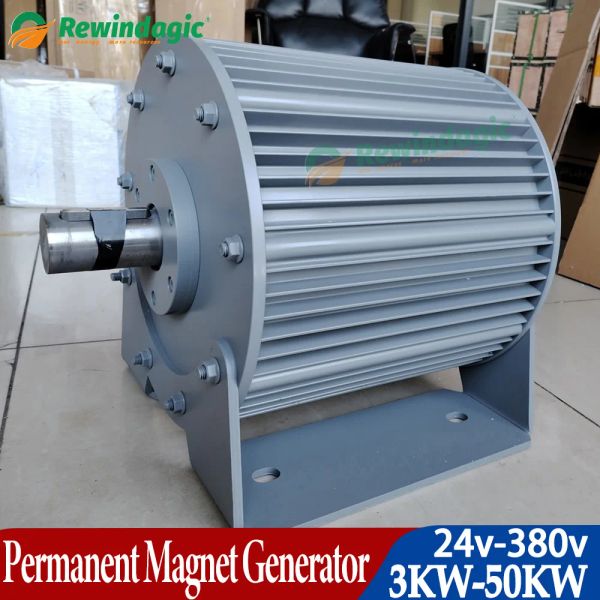 2KW-50kW Generador de imán permanente de baja velocidad 48V 96V 220V 380V Alternadores de CA 3 fase Uso para motores Turbina de eólica de agua