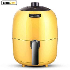 2L 1000W Freidora de aire caliente Horno Cocina eléctrica sin aceite de acero inoxidable con control de temperatura del temporizador para papas fritas Pollo T220819