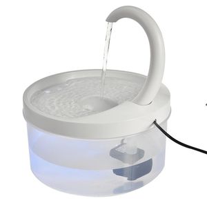 2L Pet Cat Feeder Fontaine LED Bleu Lumière USB Alimenté Distributeur d'eau automatique Filtre à boissons pour chats Chiens Animaux Fournisseur JJE9283