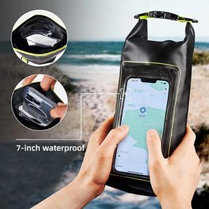 2L PVC Sacs imperméables pour téléphone portable Sac de sport de natation Rafting Rafting Gym Sac sec accessoires de plage XA394Q 240426