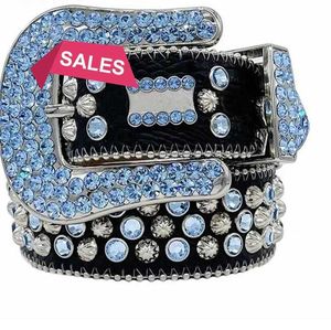 2Luxury Designer BB Belt Simon Belt voor mannen Women Glanzende diamantgordel Zwart op zwart blauw wit multicolour met bling steentjes AG