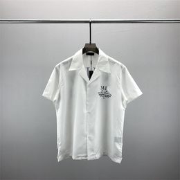 2 LUXURY Diseñadores Camisas Moda para hombre Tigre Letra V Camisa de bolos de seda Camisas casuales Hombres Slim Fit Camisa de vestir de manga corta M-3XL # 906