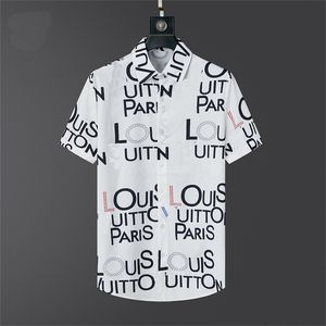 2LUXE Ontwerpers Shirts Heren Mode Tijger Letter V zijde bowling shirt Casual Shirts Mannen Slim Fit Korte Mouw Overhemd M-3XL #1022