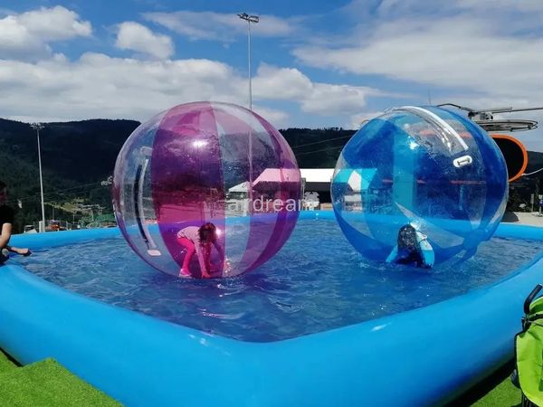 2m 0.8 mm PVC Agua inflable Ballzorb Ball Ballroller Ball para piscina Globo de baile de agua 240411