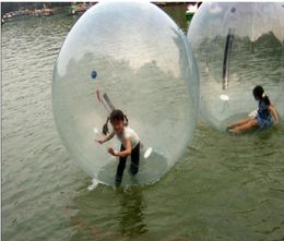 2m 08 mm opblaasbare grote bal zorb ballen Water wandelballen Dancing Ball sportbal Walk op water met rits PVC Water Toy3911966