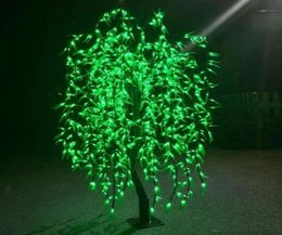 2M 1152 LED étanche à la pluie saule artificiel arbre pleureur lumière 110220VAC utilisation extérieure fée jardin decor3402355