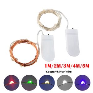 2M 20 LED à piles LED fil de cuivre chaîne lumières pour guirlande de noël fête de mariage décoration lumières féeriques de noël