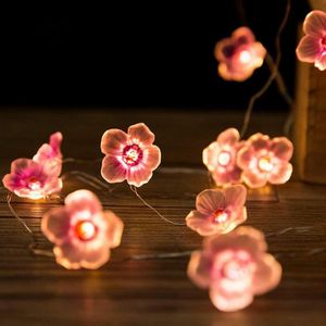 2m 20 LED Cherry Blossoms Garland Lights String Christmas Noël Liber Fairy Decorations Outdoor Holiday Mariage Party