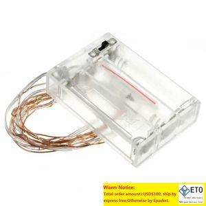 2m 20led Alambre de cobre Cadenas de LED brillantes Blanco Cálido Blanco Azul Amarillo Rojo Verde Rosa Púrpura Batería AA Cadena de Navidad Luces de hadas Vacaciones