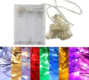 2M 20leds Holiday Lighting 3 AA Battery Power Operated Copper Copper Wire Lights Christmas Party Wedd New Year Use8671218