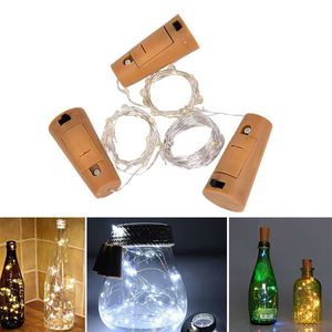 2m 20leds mini LED Holiday String Lights Bottle Stopper Glass Craft voor buitenbuiten bruiloft Kerst LED -lichten Decoratie Usastar