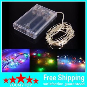 4.5 V LED Silver Copper Wire String Lights Batterij Powered Fairy Lights String for Wedding Event Party Decoration