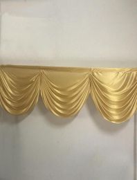 2m 3 Curtain Swags Gold Wedding Barnard Curtain Swag Drapey Swags Small Table Jirt Swag pour l'événement Decoration Party1752480