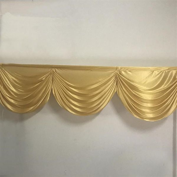 2M 3 rideau swags or mariage backdop rideau swag draperie swags petite table jupe swag pour événement fête decoration246r