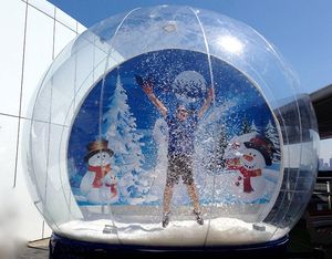 2M/3M/4M Dia globe de neige gonflable taille humaine globe de neige pour la décoration de noël cabine de Photot clair populaire pour les personnes à l'intérieur