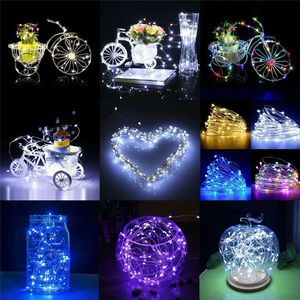 2m 3m 5m LED -snaarlichten ketting koperdraad USB of batterij aangedreven LED -feeënlicht voor kerstverlichting Wedding Party D2.5