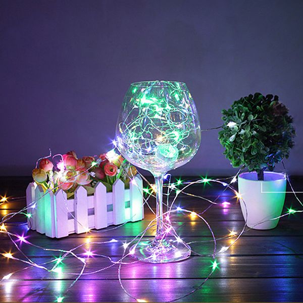 3M Cobre Cadena LED luces impermeables Fuera de tiras de LED para hadas Lámpara de decoración de bodas de árboles de Navidad