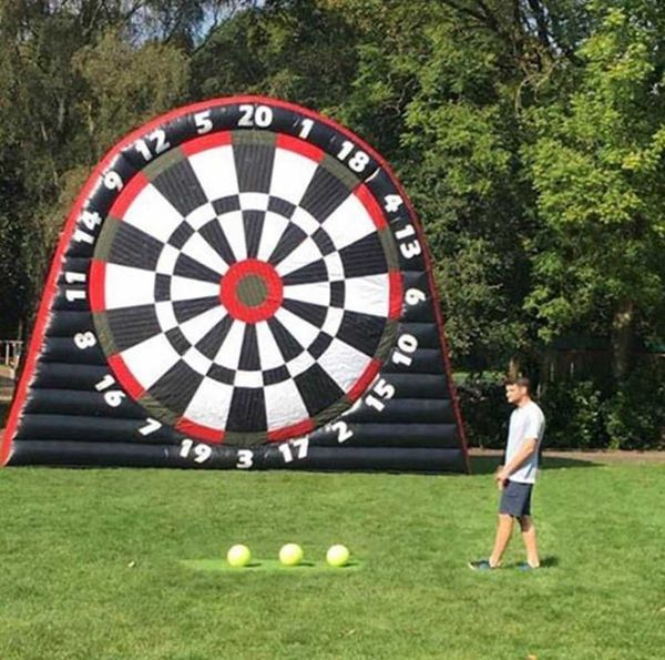 Tablero de dardos de fútbol inflable de 3 metros a la moda de 2m-5m, juego de patada, juegos de fútbol inflables, objetivo con bolas