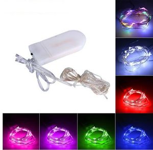 2m 20 LED Batterij Operated Copper Wire String Lights voor Xmas Garland Party Bruiloft Decoration Christmas Fairy Light