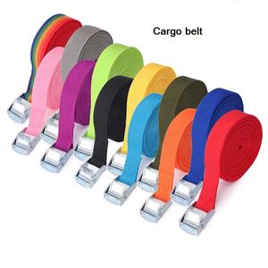 Ceinture d'arrimage à boucle de 2M, bouton-pression rapide, sangles de chargement, boucle de voiture et de moto, corde de remorquage, ceinture à cliquet solide pour sac à bagages