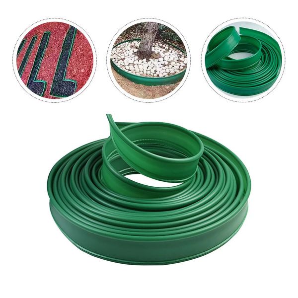 Bobine de clôture en plastique de 2M, ceinture de bordure de pelouse, barrière de chemin de jardinage Flexible, séparation des pierres de protection, couleur aléatoire 240309