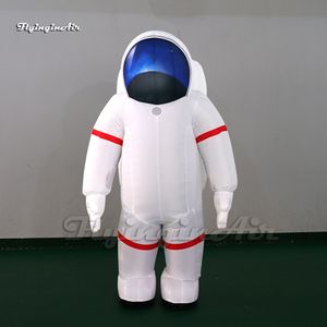 2m grappige volwassen draagbare opblaasbaar ruimtepak astronaut kostuum wit wandelopblaasruimte voor carnaval podiumshow