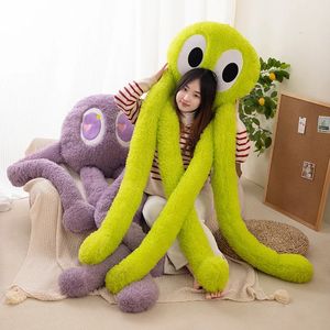 2M Giant Grappige Lange Benen Pluizige Octopus Knuffels Voor Baby Kids Verjaardag Kerst Kinderen Kid Geschenken Concave vorm Speelgoed 231227