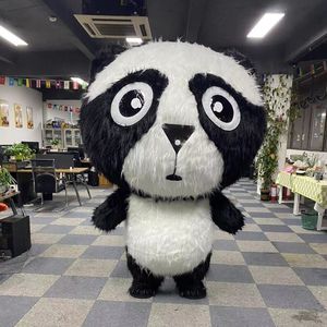 2m gigantische hoofd panda opblaasbare pluche mascotte kostuum fursuit partij reclame dierenkleding volwassen