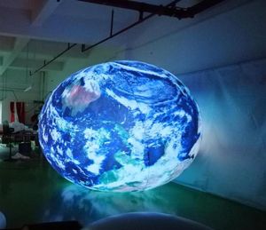 Boule gonflable géante de globe de boule de terre gonflable de LED suspendue de 2 m pour la décoration d'événements290f35802395914284