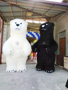 Mascotte gonflable d'ours polaire de 2M de haut, pour la cérémonie d'ouverture du parc à thème, tenues de carnaval pour fête, mascottes personnalisées