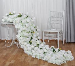 2m Luxury White Rose Hydregea Artificial Flower Row Runner Arch Road Cited Floral for Wedding Party Diy Decoración5194787